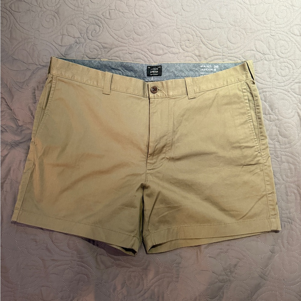 J. Crew Tan Flat Front Shorts Classic Design